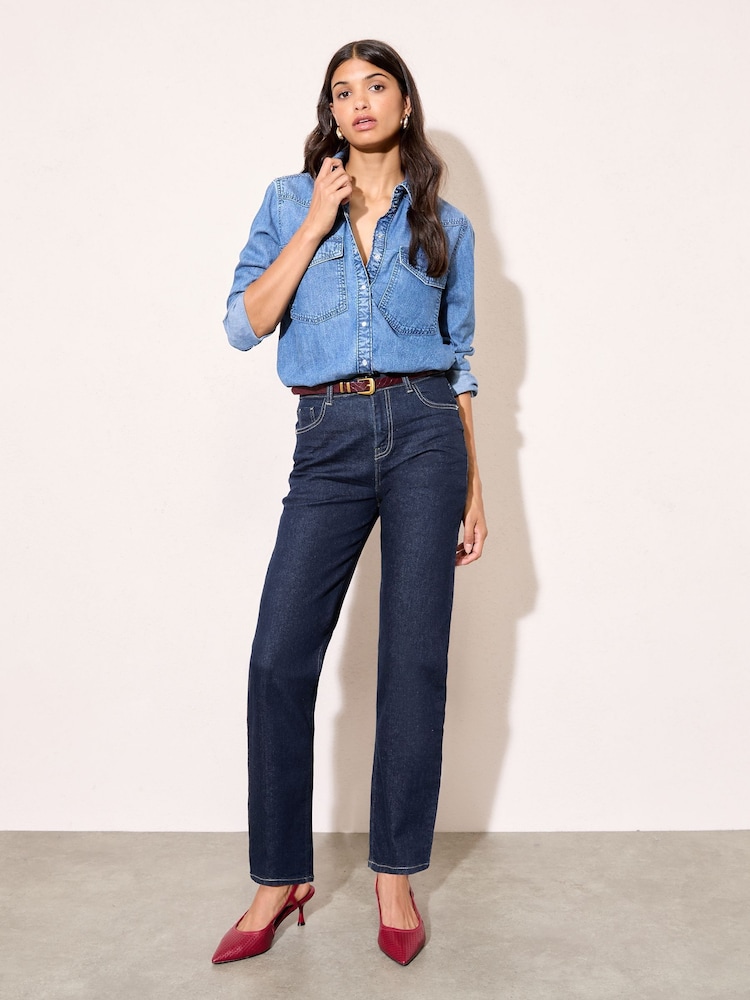 Friends Like These Rinse Blue Ankle Straight Leg Jeans - Image 1 of 4