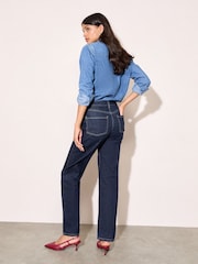 Friends Like These Rinse Blue Ankle Straight Leg Jeans - Image 2 of 4