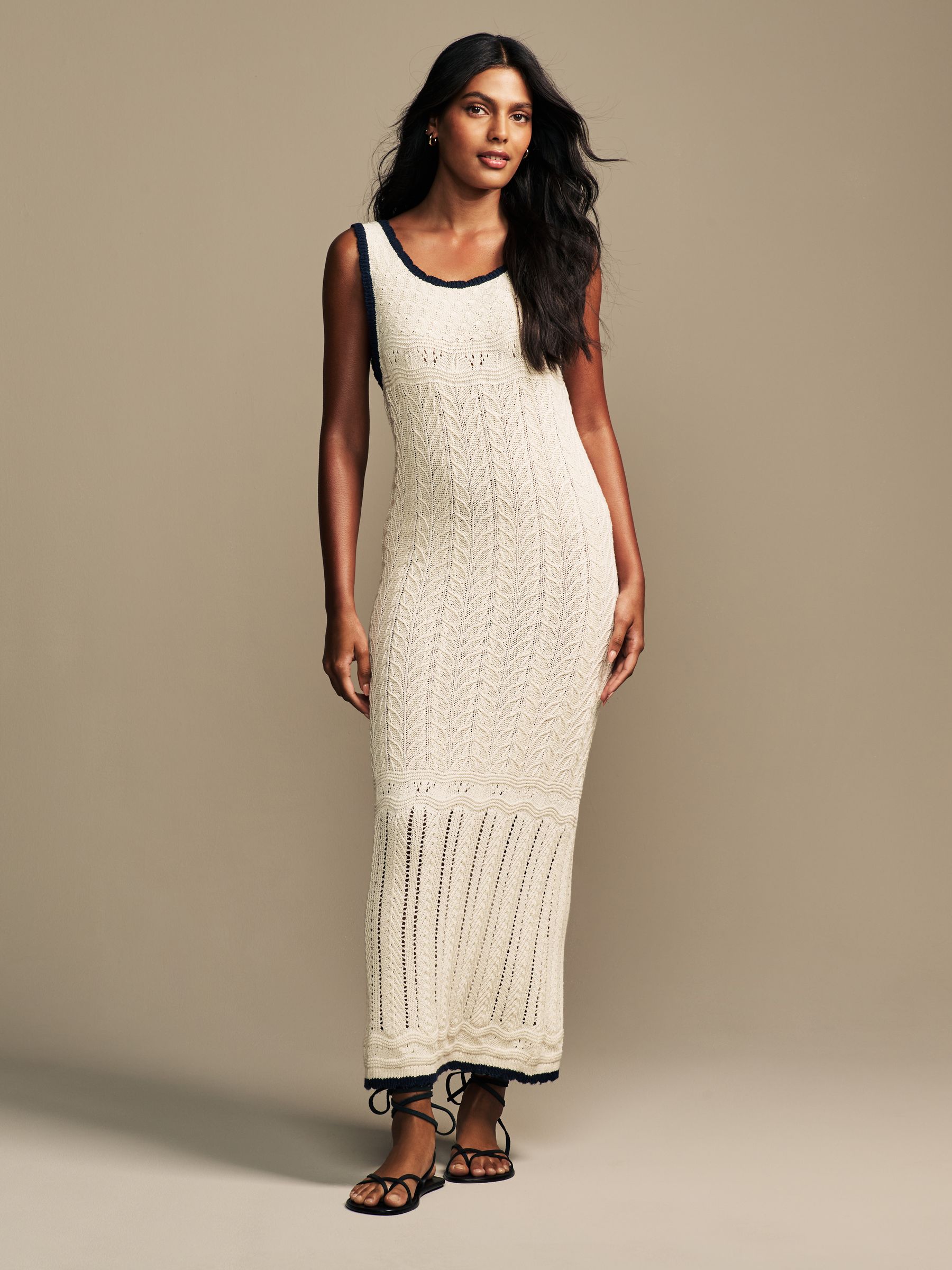 Buy Laura Ashley Cream Crochet Knitted Dress from Next USA