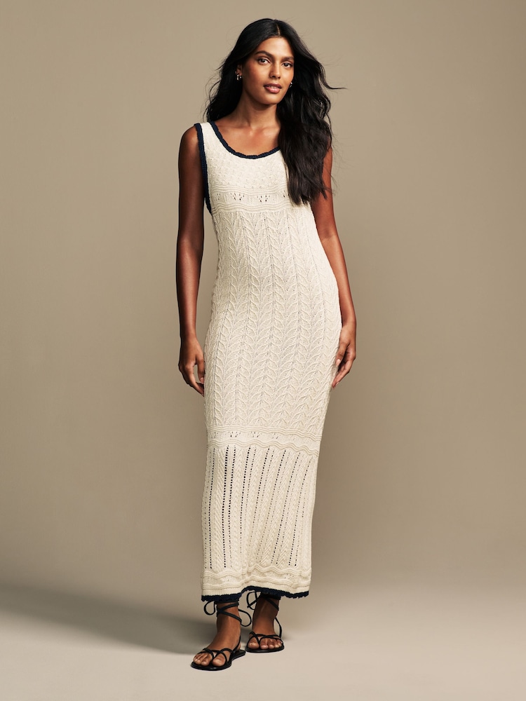 Laura Ashley - Robe en maille crochetée - Image 7 of 10