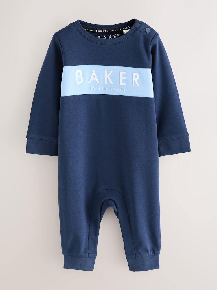 Baker by Ted Baker Blue Romper and Reversible Hat Set 2 Pack - Image 2 of 9