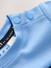 Baker by Ted Baker Blue Romper and Reversible Hat Set 2 Pack - Image 7 of 9