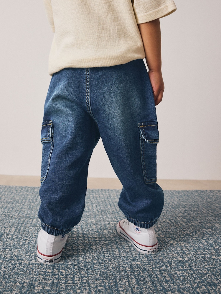 Denim Dark Blue Wide Cargo Jeans (3mths-7yrs) - Image 2 of 9