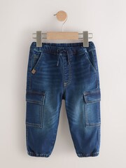 Denim Dark Blue Wide Cargo Jeans (3mths-7yrs) - Image 5 of 9