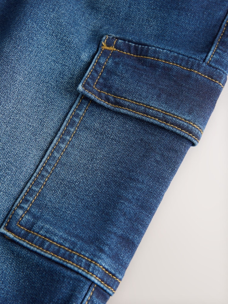 Denim Dark Blue Wide Cargo Jeans (3mths-7yrs) - Image 9 of 9