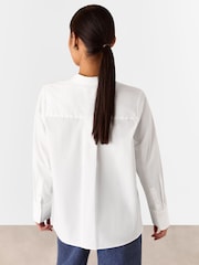 Whistles White Petite Boxy 100% Cotton Shirt - Image 2 of 5