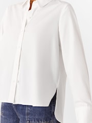 Whistles White Petite Boxy 100% Cotton Shirt - Image 3 of 5