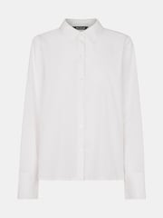 Whistles White Petite Boxy 100% Cotton Shirt - Image 5 of 5
