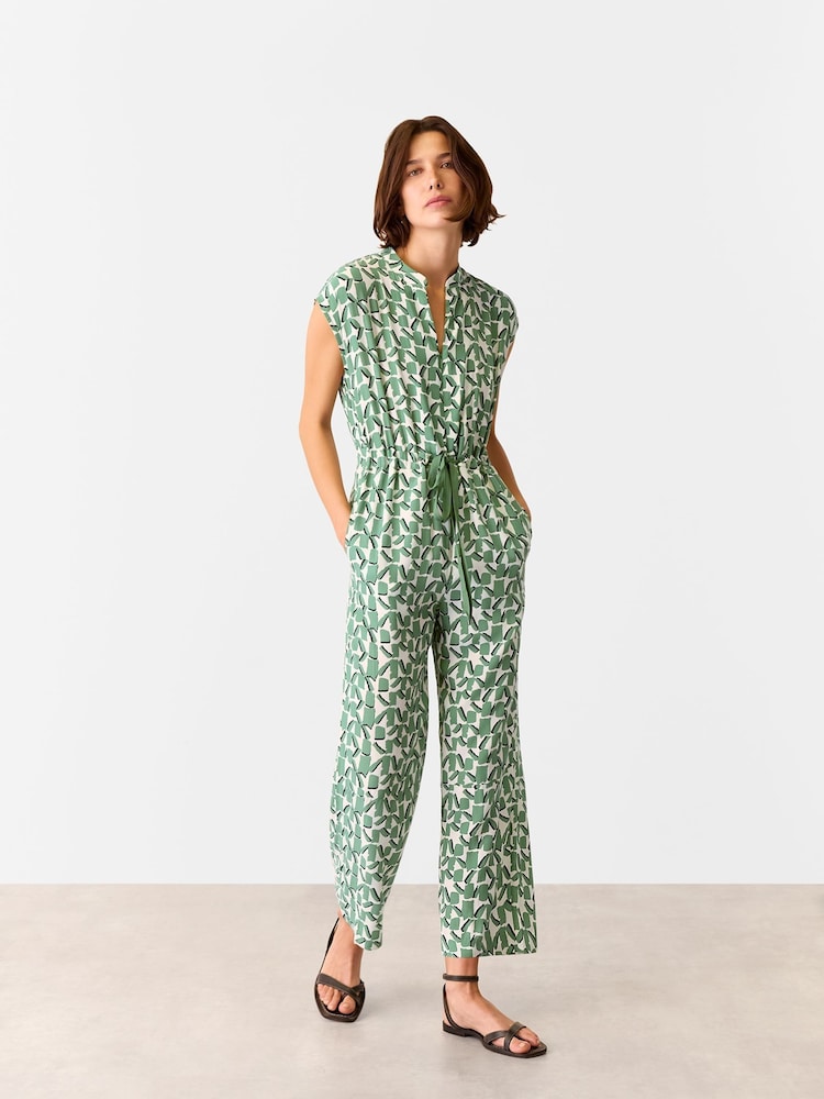Whistles White Abstract Squares Jumpsuit - Image 1 of 5