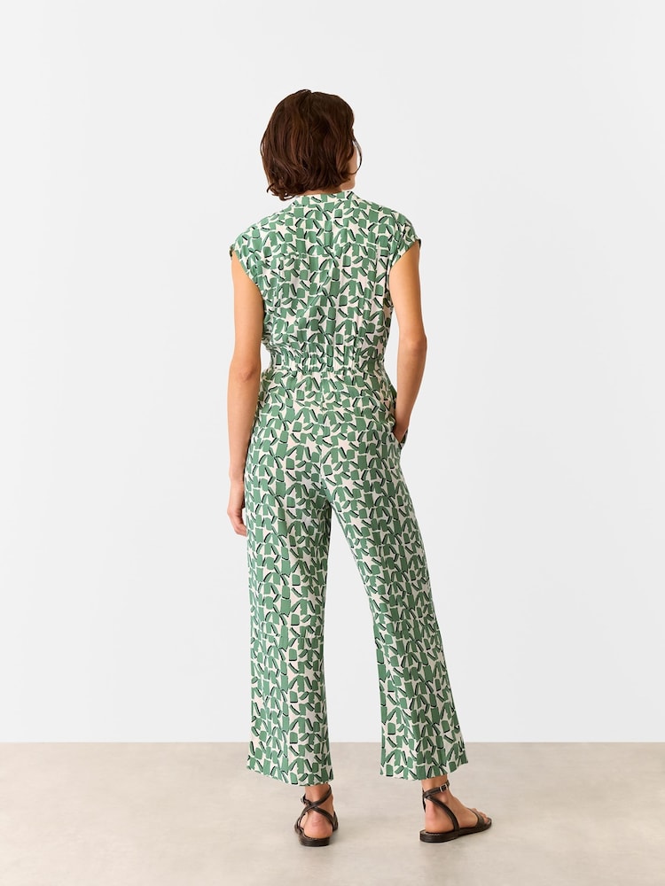 Whistles White Abstract Squares Jumpsuit - Image 2 of 5