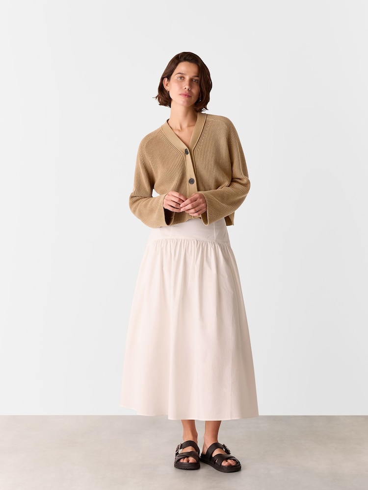 Whistles Brown Nala 100% Cotton Cardigan - Image 3 of 5
