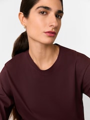 Whistles Red 100% Cotton Relaxed Long Sleeve T-Shirt - Image 4 of 5