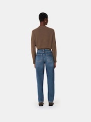 Whistles Blue 100% Cotton Authentic Tapered Jeans - Image 2 of 4