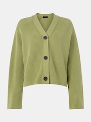 Whistles Green Nala 100% Cotton Cardigan - Image 5 of 5