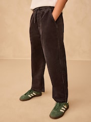 Charcoal Grey Wide Fit Corduroy Pull On Trousers (3-16yrs) - Image 1 of 8