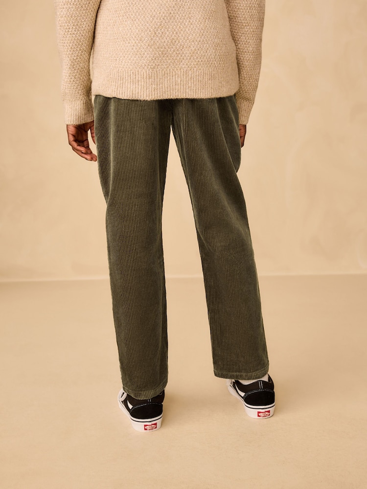 Khaki Green Regular Fit Premium Corduroy Trousers (3-16yrs) - Image 2 of 3
