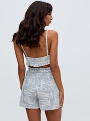 Raffya Bonnie Blue Printed Top - Imagen 2 de 3