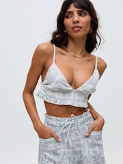 Raffya Bonnie Blue Printed Top - Imagen 3 de 3