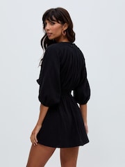 Raffya Black Soipoi Midi 100% Cotton Dress - Image 2 of 2