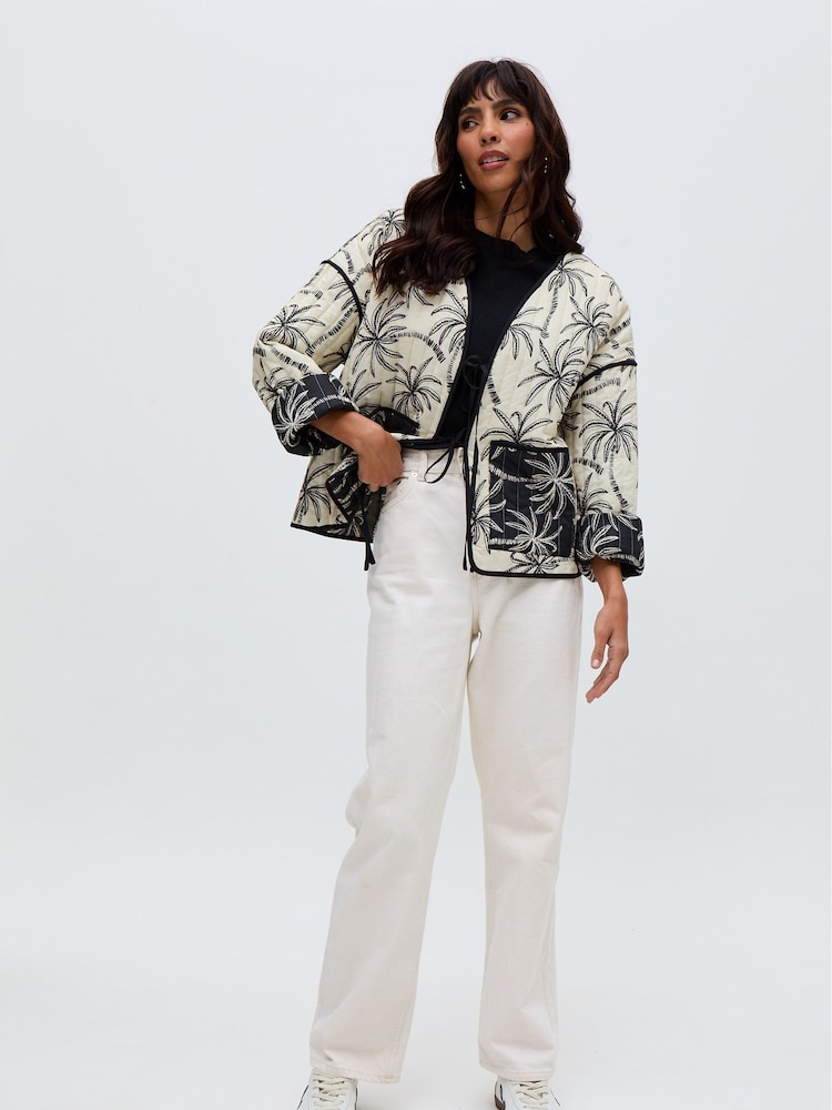 Raffya Black Felicity Quilted 100% Cotton Jacket - Image 1 of 2