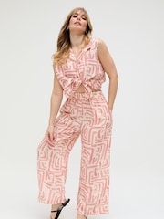Raffya Pop Pink Printed Top - Imagen 1 de 5