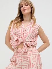 Raffya Pop Pink Printed Top - Imagen 3 de 5