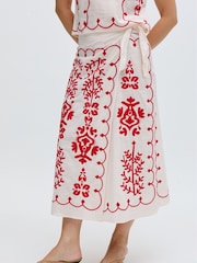Raffya White Freya Co-Ord 100% Cotton Skirt - Image 1 of 5
