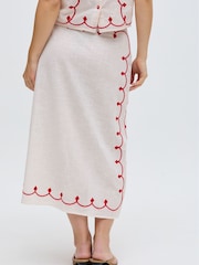 Raffya White Freya Co-Ord 100% Cotton Skirt - Image 2 of 5