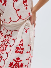 Raffya White Freya Co-Ord 100% Cotton Skirt - Image 4 of 5