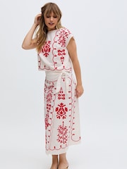 Raffya White 100% Cotton Freya Top - Image 1 of 6