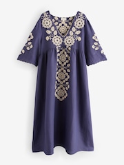Raffya Blue Ariana Longline V-Neck Dress - Image 1 of 1