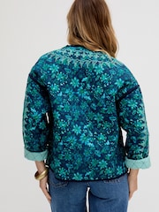 Raffya Blue Felicity Quilted 100% Cotton Jacket - Image 2 of 5