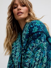 Raffya Blue Felicity Quilted 100% Cotton Jacket - Image 5 of 5