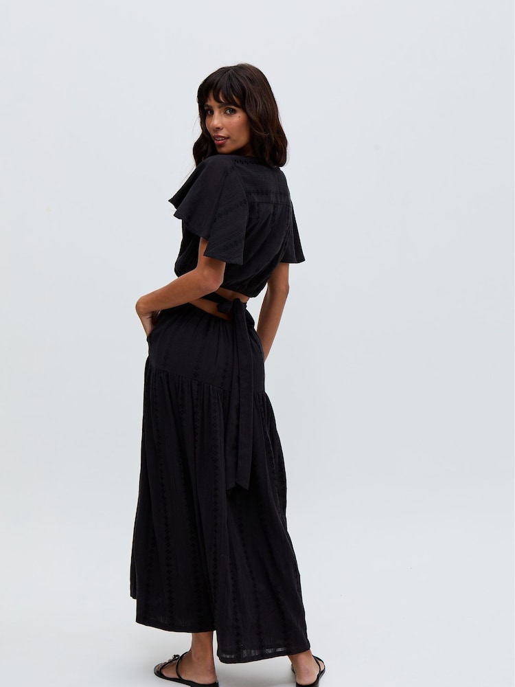 Raffya Black Candice Jaquard Dress - Image 2 of 6