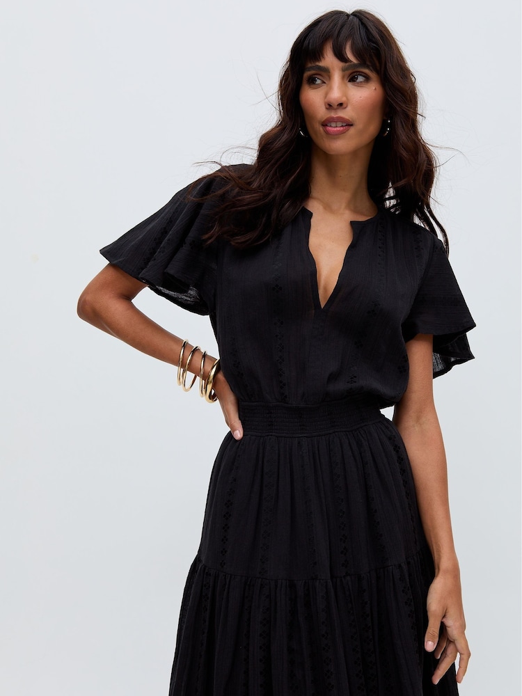 Raffya Black Candice Jaquard Dress - Image 6 of 6