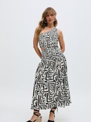 Raffya Black Jazz 100% Cotton Dress - Image 1 of 6