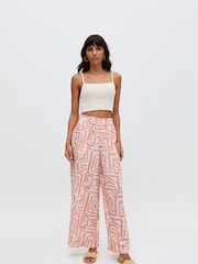 Raffya Cream Pop Printed Co-Ord Trousers - Image 4 of 6