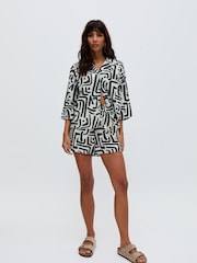 Raffya Black Warhole 100% Cotton Shorts - Image 1 of 2