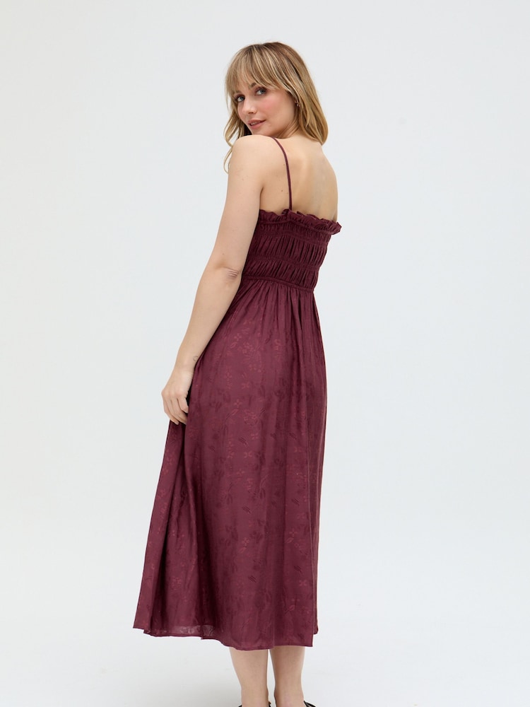Raffya Red Annie Jaquard Dress - Image 2 of 5