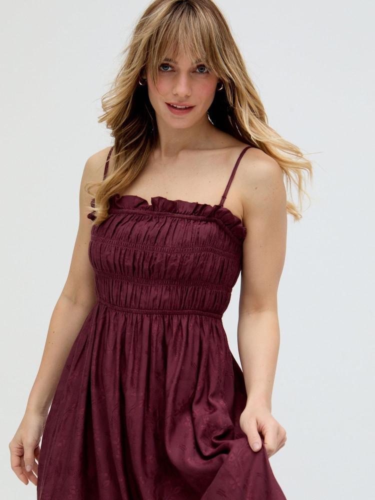 Raffya Red Annie Jaquard Dress - Image 5 of 5