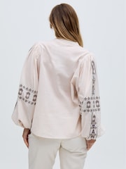 Raffya Cream 100% Cotton Demi Top - Image 3 of 5