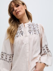 Raffya Cream 100% Cotton Demi Top - Image 4 of 5