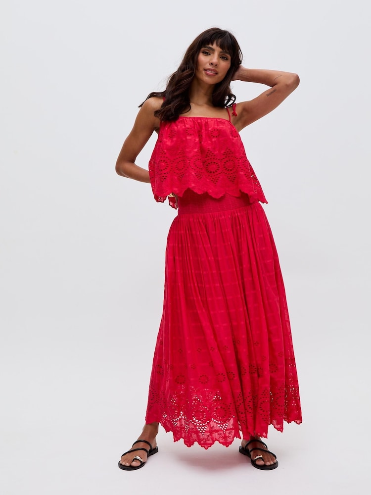 Raffya Red Mirella Co-Ord Cami Top - Image 1 of 5