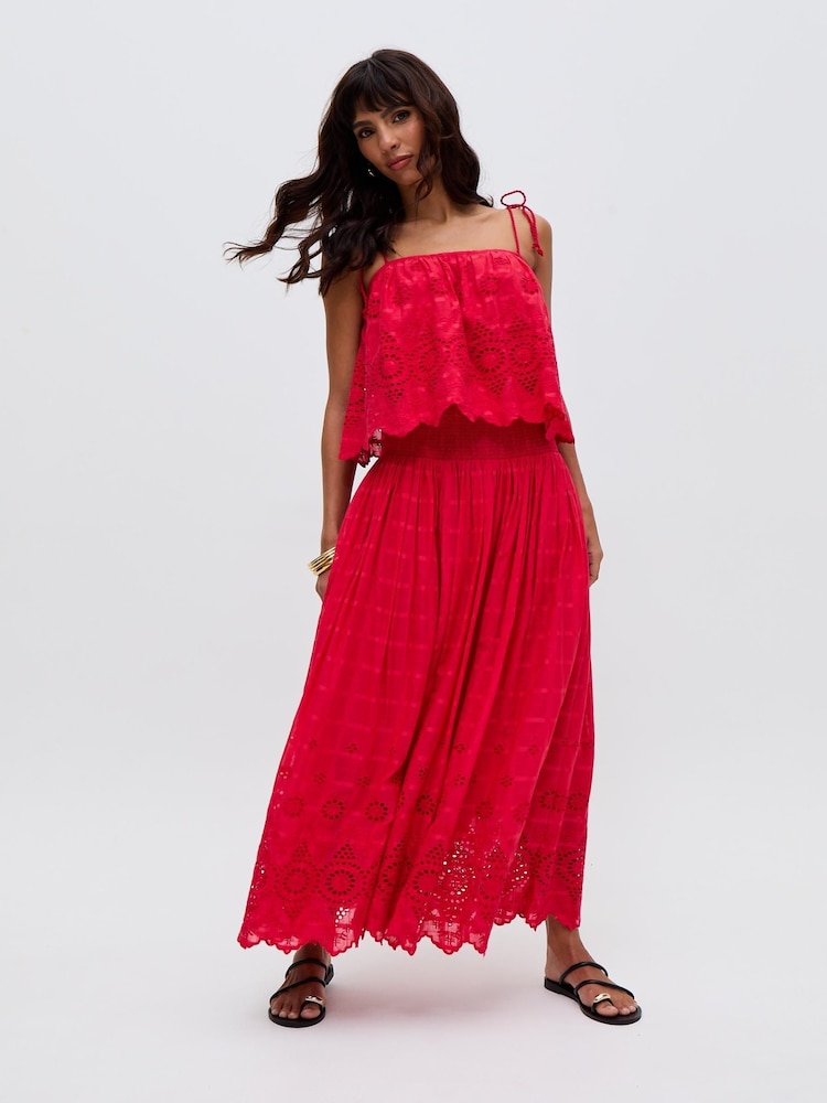 Raffya Red Mirella Co-Ord Cami Top - Image 5 of 5