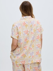 Raffya Cream Matisse Multi Colour Printed Co-Ord Shirt - Image 2 of 6