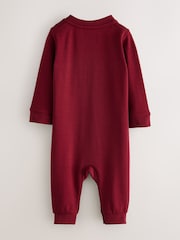 Baker by Ted Baker Burgundy Red/Grey Romper and Reversible Hat - Bild 3 von 9