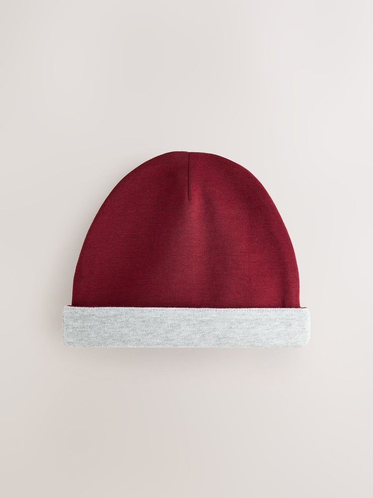 Baker by Ted Baker Burgundy Red/Grey Romper and Reversible Hat - Bild 9 von 9
