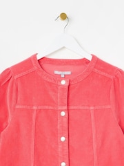 Oliver Bonas Red Corduroy Mini Dress - Image 6 of 9