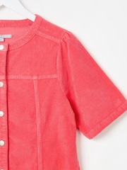 Oliver Bonas Red Corduroy Mini Dress - Image 8 of 9