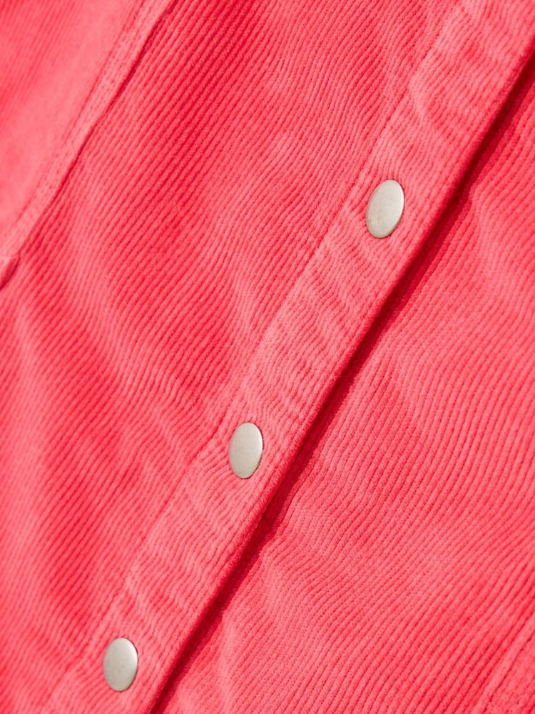 Oliver Bonas Red Corduroy Mini Dress - Image 9 of 9